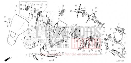 FRONT COVER (CRF1100A2/A4/AL2/AL4/D2/D4/DL2/DL4) CRF1100A2N de 2022